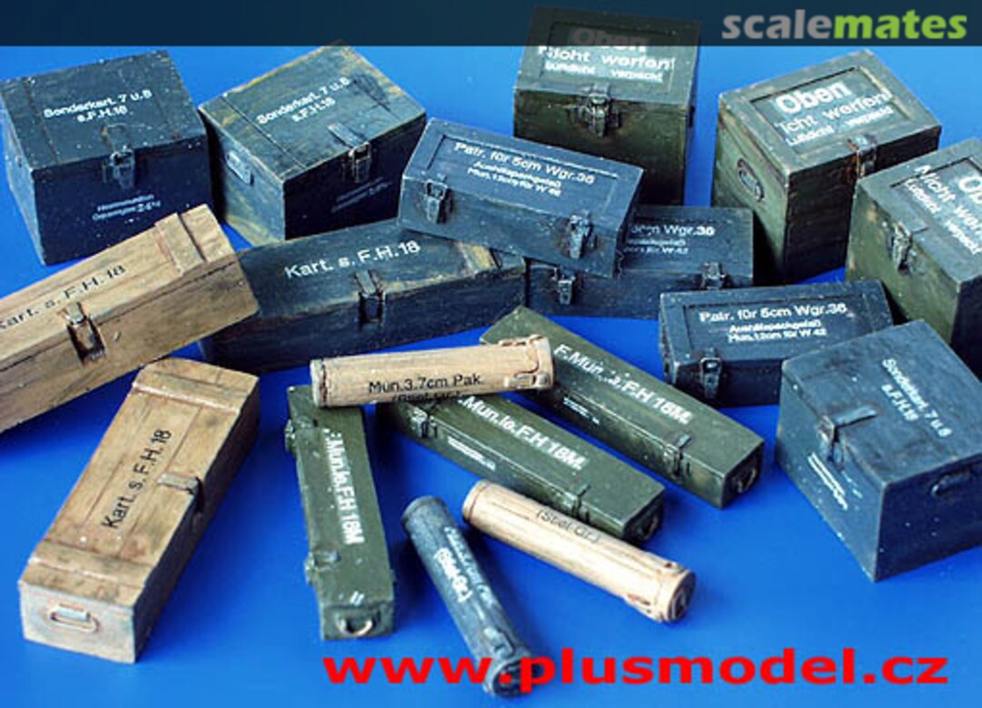 Boxart Ammunition Containers, Germany - WWII 027 PlusModel Boxart Ammunition Containers, Germany - WWII 027 PlusModel