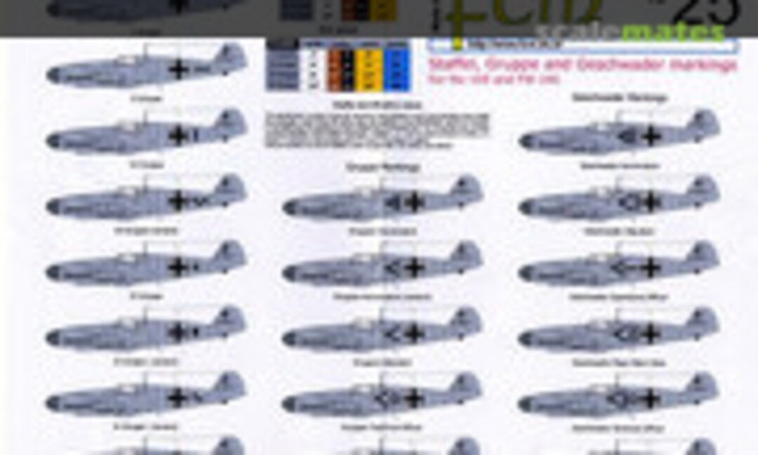 1:48 WWII, German, Staffel, Gruppe, Geschwader Markings (FCM 48-25) 48-25