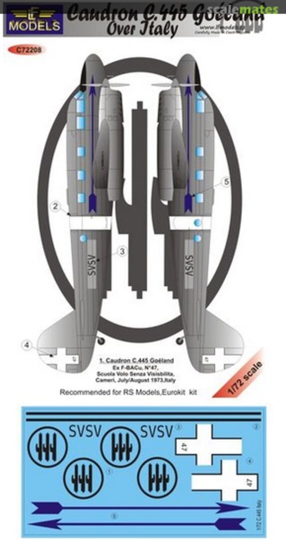 Boxart Caudron C.445 Goeland over Italy C72208 LF Models Boxart Caudron C.445 Goeland over Italy C72208 LF Models