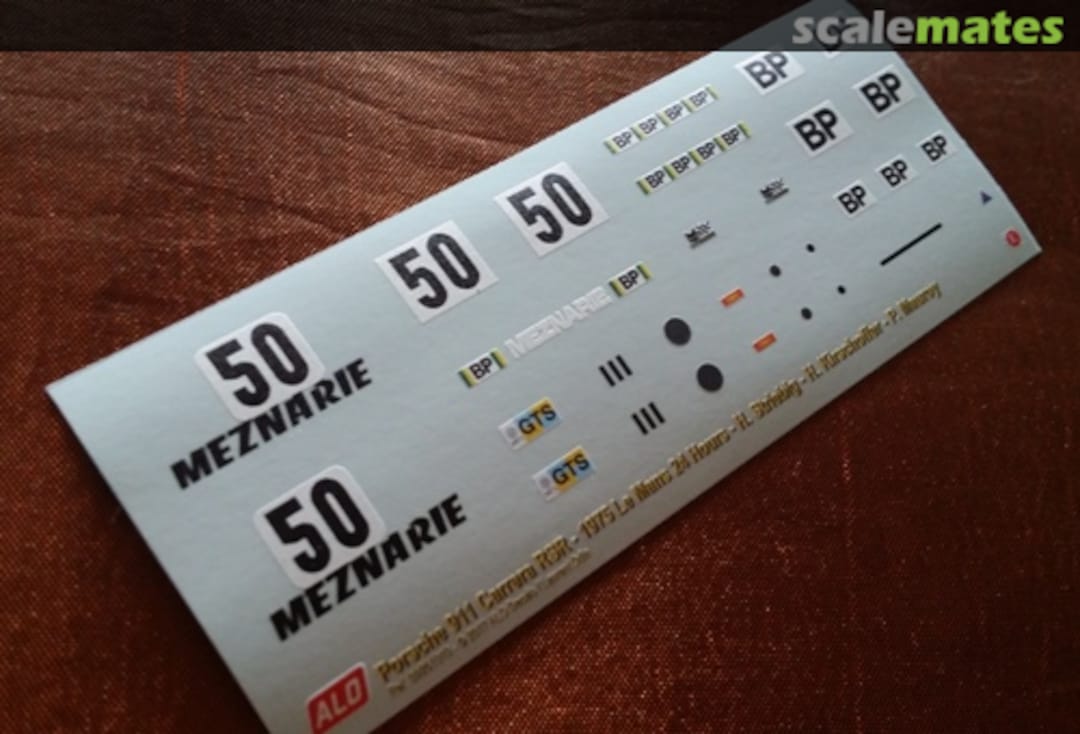 Boxart Porsche 911 Carrera RSR 09261010 ALO Decals Boxart Porsche 911 Carrera RSR 09261010 ALO Decals