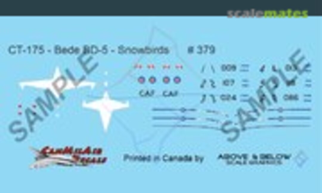 1:144 CT-175 - Bede BD-5 Micro (Above & Below Graphics 379) 379