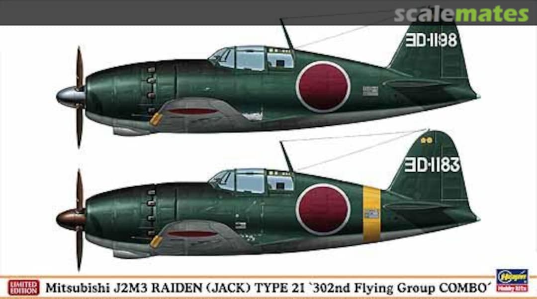 Boxart Mitsubishi J2M3 Raiden (JACK) Type 21 '302nd Flying Group Combo' 01931 Hasegawa Boxart Mitsubishi J2M3 Raiden (JACK) Type 21 '302nd Flying Group Combo' 01931 Hasegawa