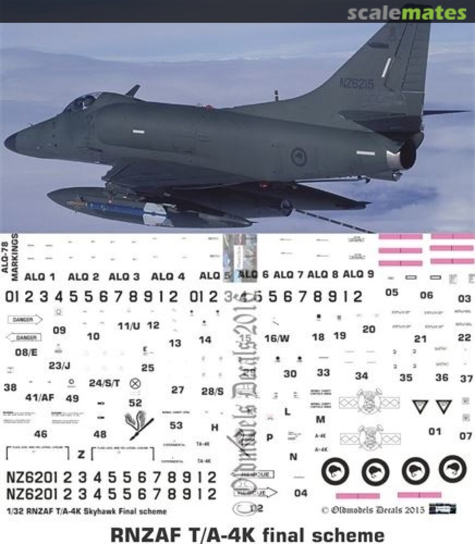 Boxart RNZAF T/A-4K Skyhawk OMD0015 Oldmodels Decals