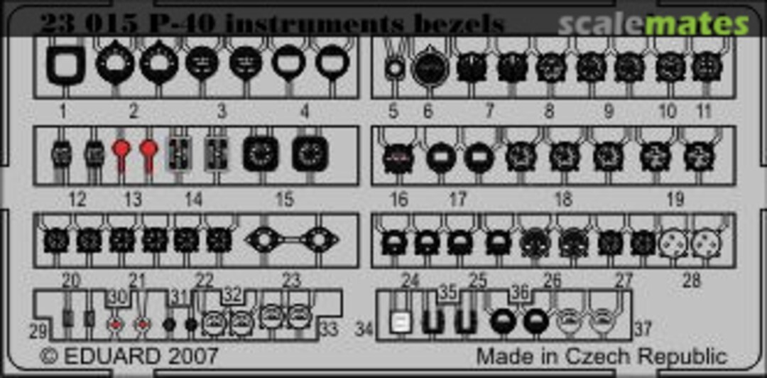 Boxart P-40 instruments bezels 23015 Eduard Boxart P-40 instruments bezels 23015 Eduard