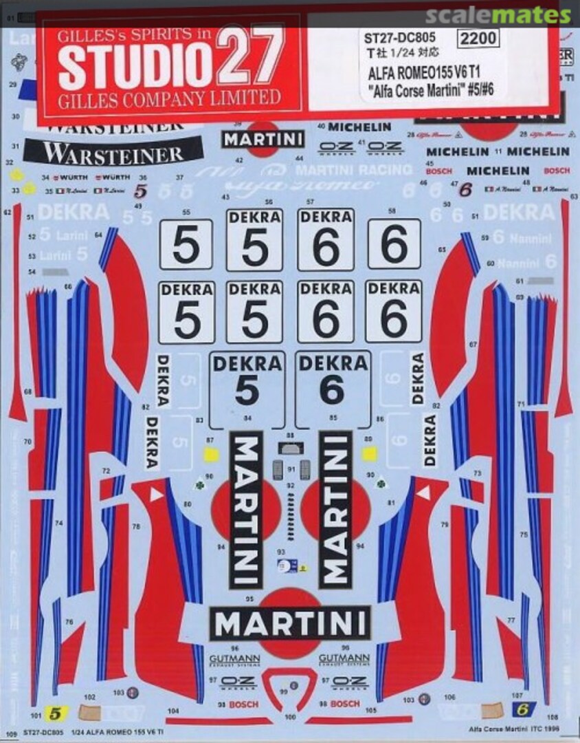 Boxart Alfa Romeo 155 V6 TI ST27-DC805 Studio27 Boxart Alfa Romeo 155 V6 TI ST27-DC805 Studio27