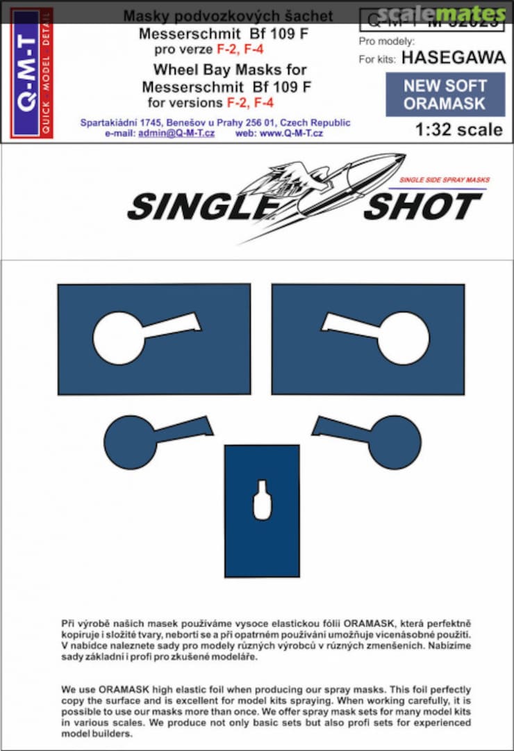 Boxart Messerschmitt Bf-109F-2/Bf-109F-4 wheel bay paint masks M32023 Q-M-T Boxart Messerschmitt Bf-109F-2/Bf-109F-4 wheel bay paint masks M32023 Q-M-T