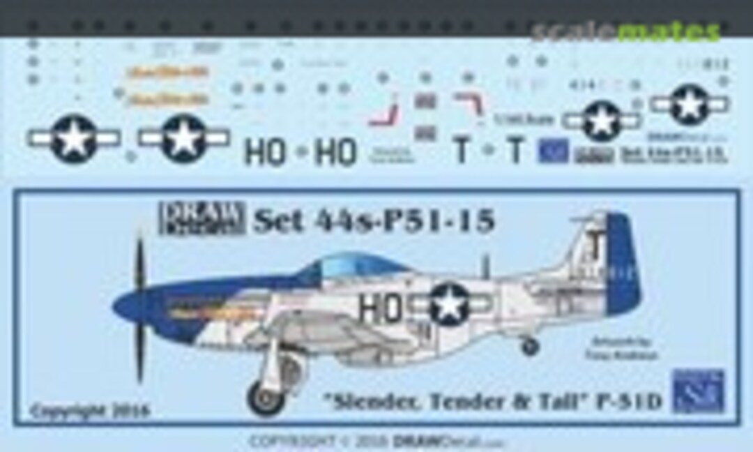 1:144 P-51D “Slender, Tender & Tall” (Draw Decal 44-P51-15) 44-P51-15