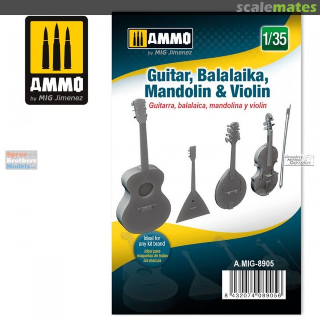 Boxart Guitar, Balalaika, Mandolin & Violin A.MIG-8905 Ammo by Mig Jimenez Boxart Guitar, Balalaika, Mandolin & Violin A.MIG-8905 Ammo by Mig Jimenez