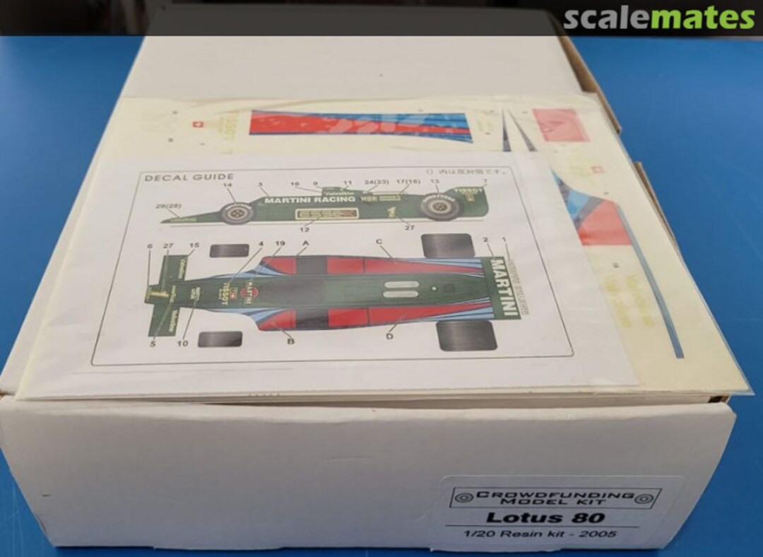 Boxart Lotus 80 2005 Crowdfunding Model Kit Boxart Lotus 80 2005 Crowdfunding Model Kit