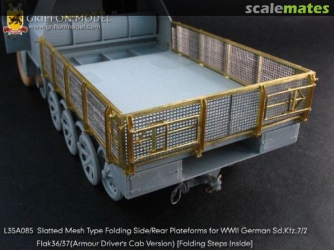 Boxart Sd. Kfz. 7/2 Slatted Mesh Type Folding Side & Platform L35A085 Griffon Model