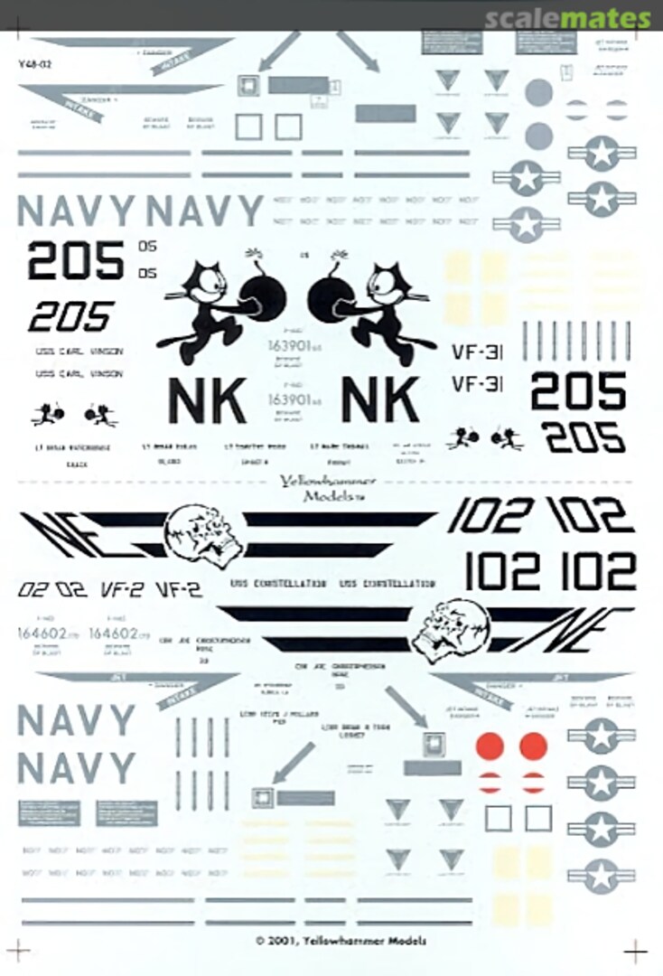 Boxart Pacific Fleet F-14Ds YHD48002 Yellowhammer Models Boxart Pacific Fleet F-14Ds YHD48002 Yellowhammer Models