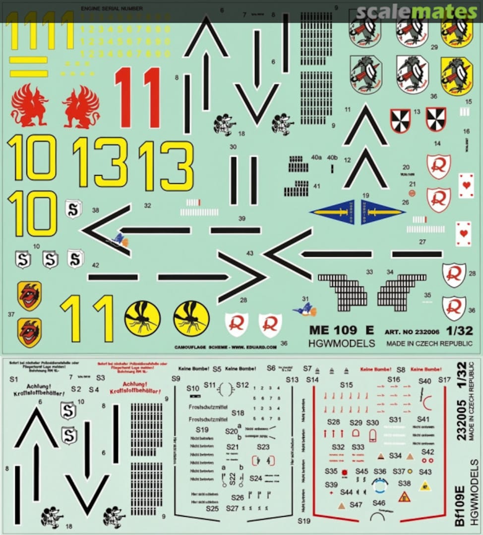 Boxart Messerschmitt Bf 109 E Extended Stencils 232006 HGW Models Boxart Messerschmitt Bf 109 E Extended Stencils 232006 HGW Models