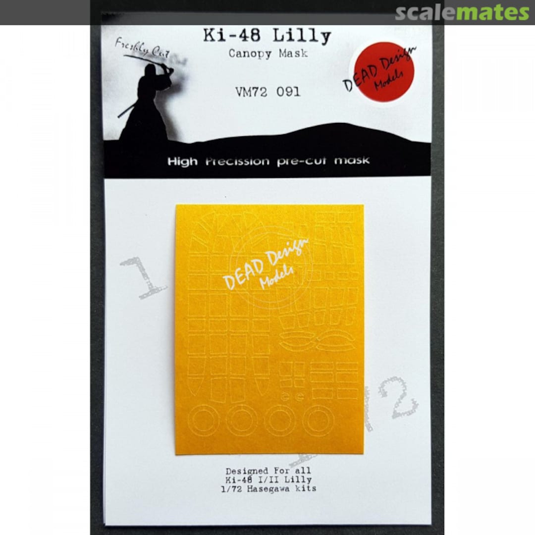 Boxart Ki-48 Lilly - Canopy Mask VM72091 DEAD Design Models Boxart Ki-48 Lilly - Canopy Mask VM72091 DEAD Design Models