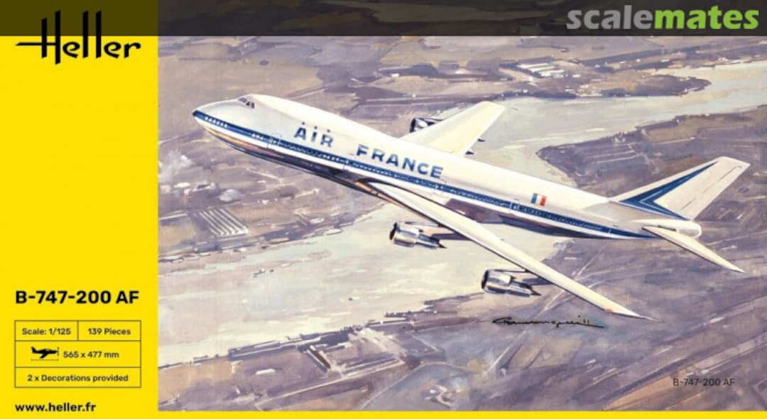 Boxart B-747-200 AF 80459 Heller