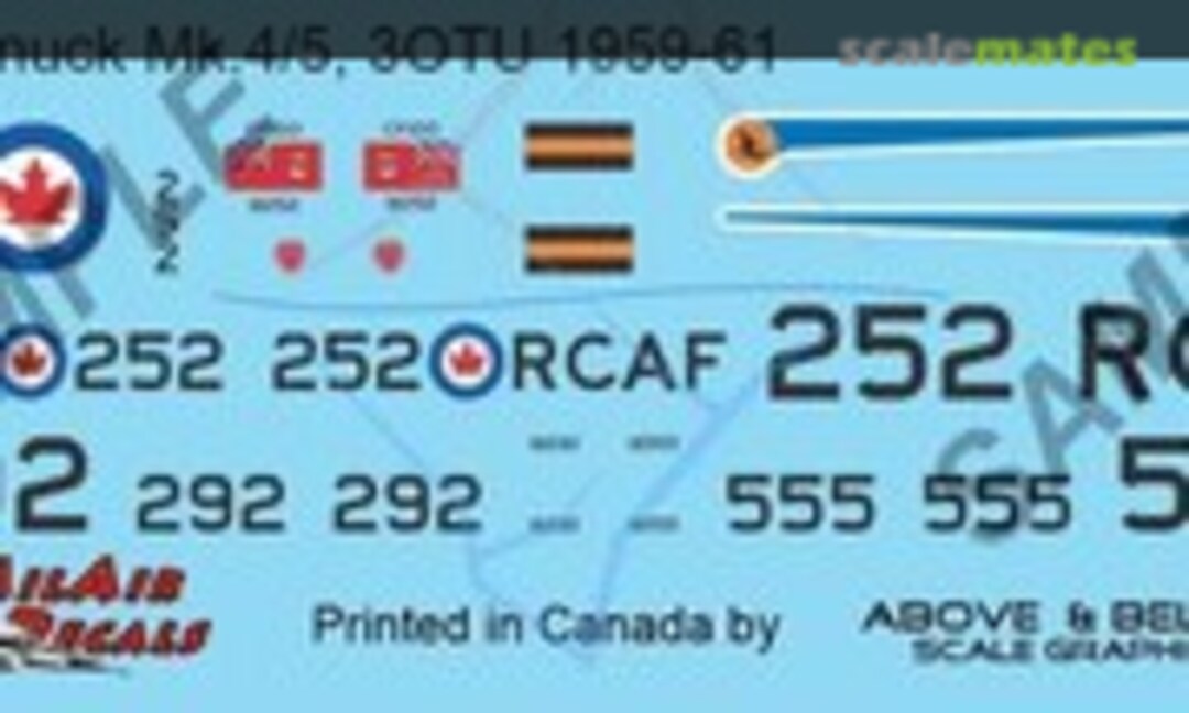 1:72 Avro CF-100 Canuck Mk. 4/5 - 3(F)OTU (1959-61) (Above & Below Graphics 640) 640