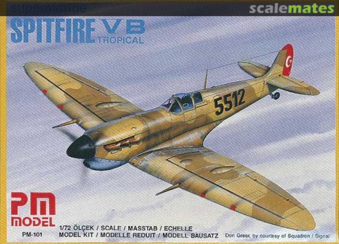 Boxart Supermarine Spitfire VB Tropical PM-101 PM Model Boxart Supermarine Spitfire VB Tropical PM-101 PM Model