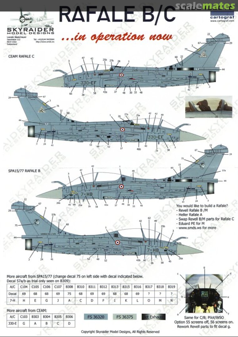 Boxart Rafale B/C SMDS48001D Skyraider Model Designs Boxart Rafale B/C SMDS48001D Skyraider Model Designs