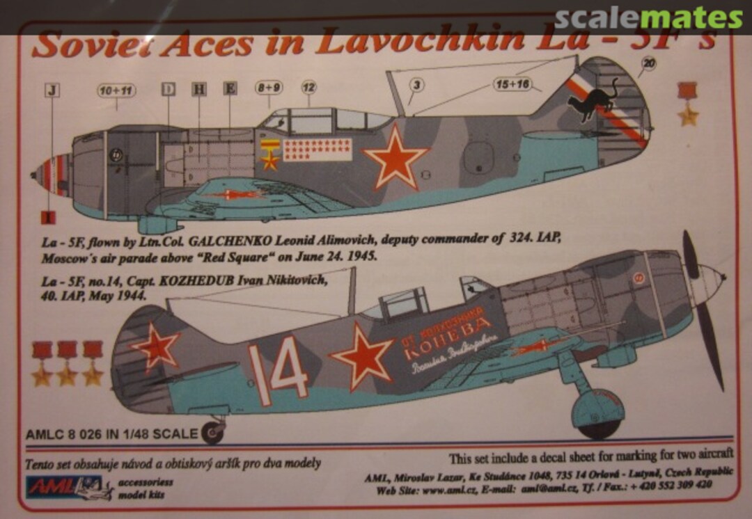 Boxart Soviet Aces in Lavochkin La-5F's AMLC8026 AML Boxart Soviet Aces in Lavochkin La-5F's AMLC8026 AML