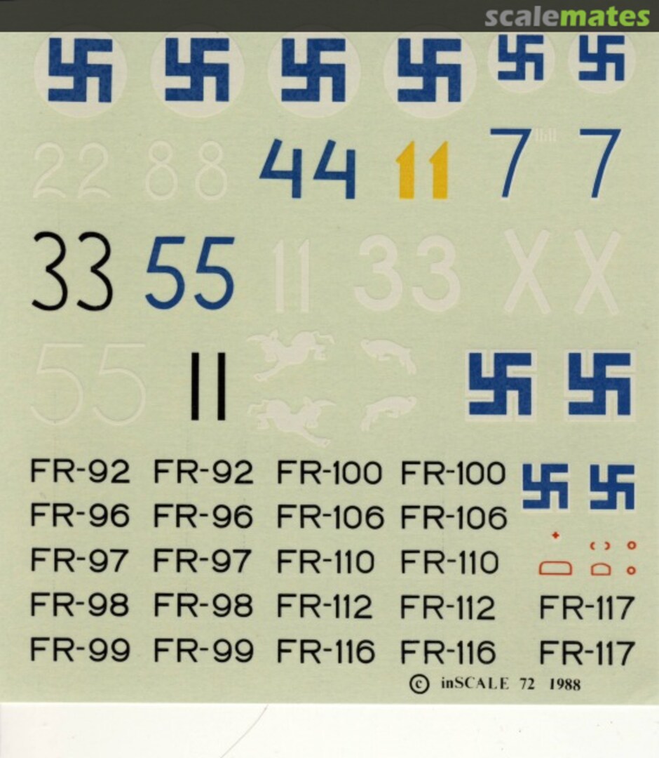 Boxart Fokker D.XXI in Finnish Air Force Service 1939-42 AC003 InSCALE 72 Boxart Fokker D.XXI in Finnish Air Force Service 1939-42 AC003 InSCALE 72