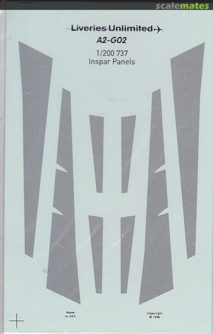 Boxart 737 Inspar Panels A2-G02 Liveries Unlimited/Airway Graphics Boxart 737 Inspar Panels A2-G02 Liveries Unlimited/Airway Graphics