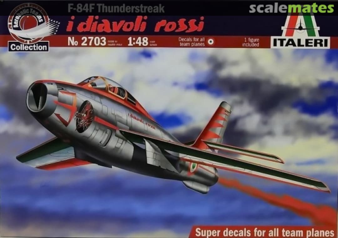 Boxart F-84F Thunderstreak "i Diavoli Rossi" 2703 Italeri Boxart F-84F Thunderstreak "i Diavoli Rossi" 2703 Italeri