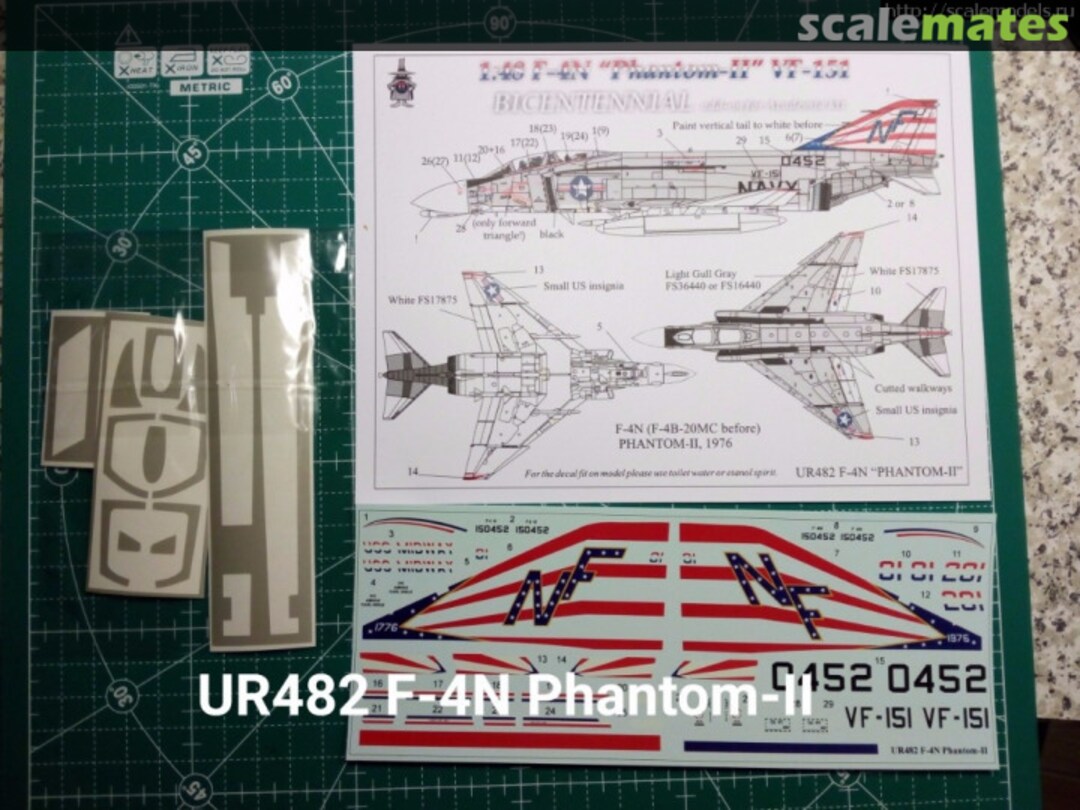 Boxart F-4N Phantom-II VF-151 Bicentennial UR482 UpRise Decal Boxart F-4N Phantom-II VF-151 Bicentennial UR482 UpRise Decal