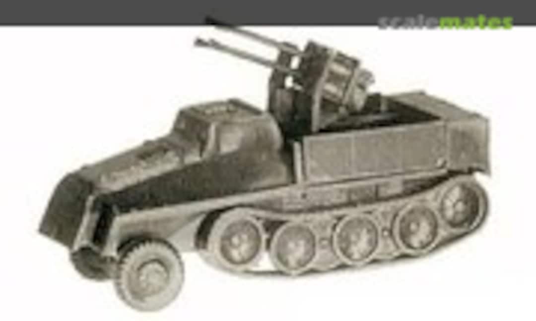 1:87 SWS Halftrack with quad 20mm AAA Gun (Roco Minitanks Z-128)