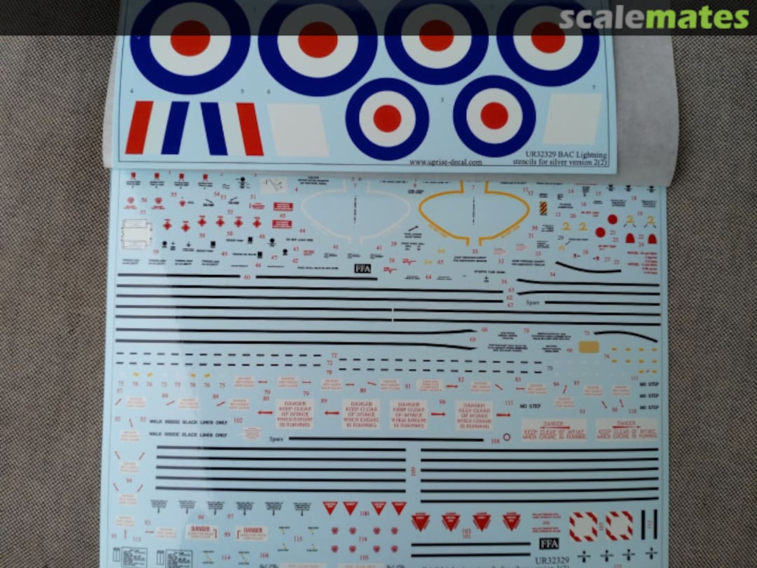 Contents BAC Lightning stencils for silver versions UR32329 UpRise Decal Contents BAC Lightning stencils for silver versions UR32329 UpRise Decal