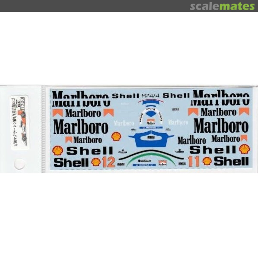 Boxart McLaren MP4/4 Additional Logos (for Tamiya) DC-737 Museum collection Boxart McLaren MP4/4 Additional Logos (for Tamiya) DC-737 Museum collection