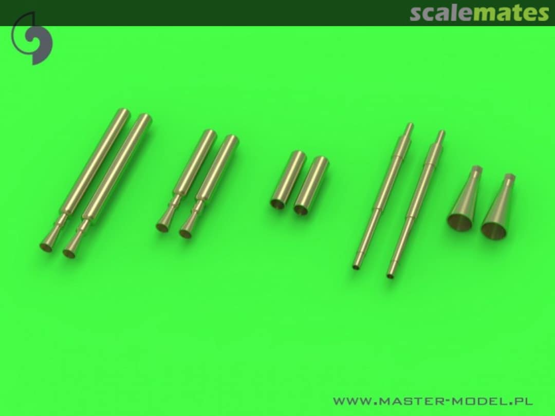 Boxart F6F Hellcat - night fighters armament (.50 cal Brownings and 20mm cannon tips with flash hiders) AM-32-080 Master Boxart F6F Hellcat - night fighters armament (.50 cal Brownings and 20mm cannon tips with flash hiders) AM-32-080 Master