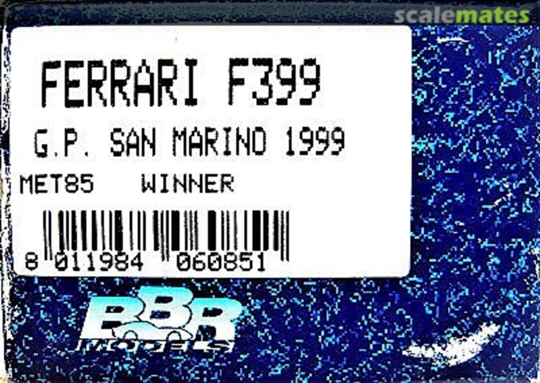 Boxart Ferrari F399 MET85 BBR Boxart Ferrari F399 MET85 BBR