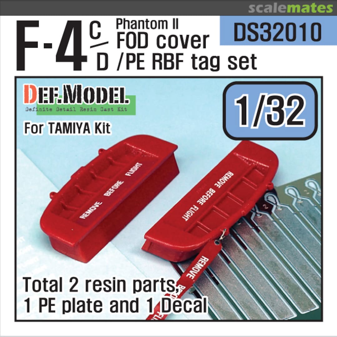 Boxart F-4C/D Phantom II FOD cover / PE RBF tag set - Tamiya - DS32010 Def.Model