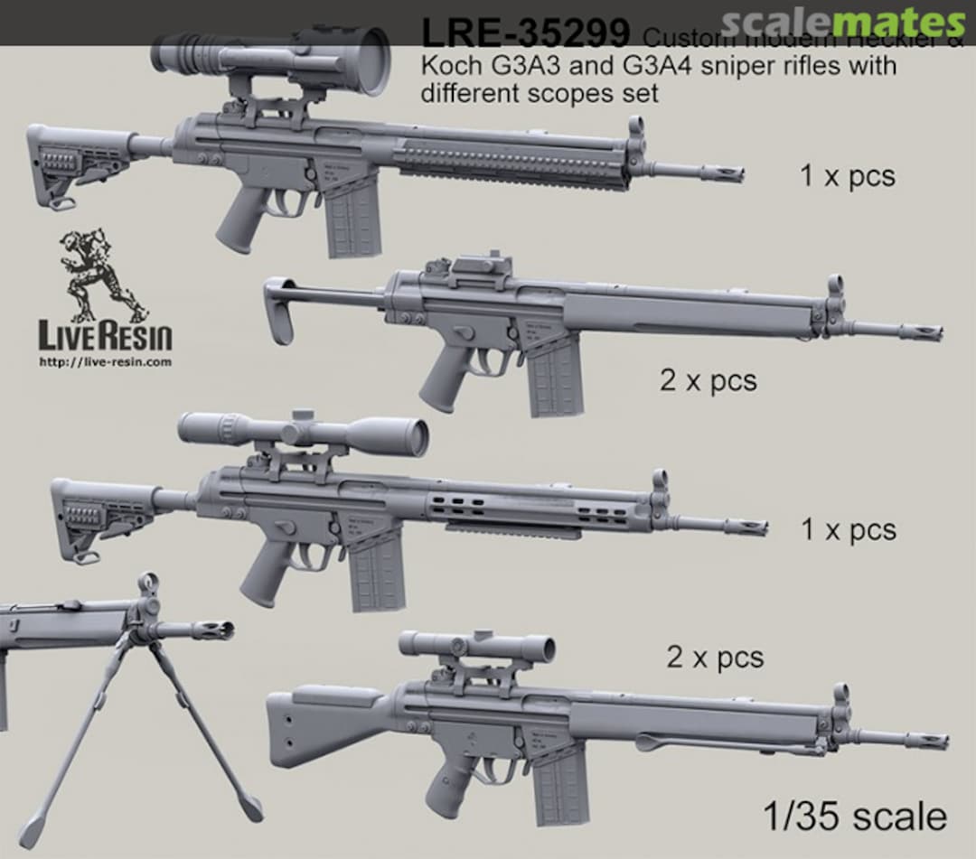 Boxart Custom modern Heckler & Koch G3A3 and G3A4 LRE-35299 Live Resin
