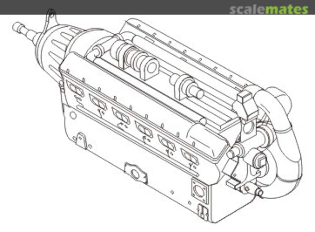 Boxart Daimler Benz DB 603 engine 7164 CMK