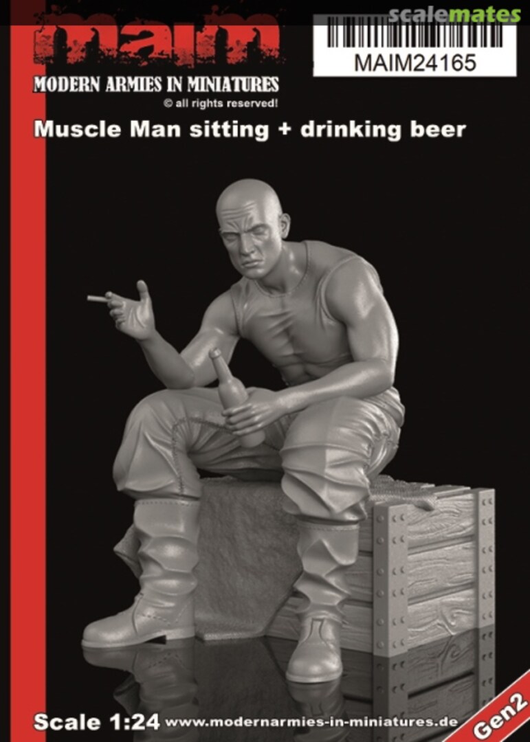 Boxart Skinhead with Cap sitting + drinking beer MAIM24166 MAiM Boxart Skinhead with Cap sitting + drinking beer MAIM24166 MAiM
