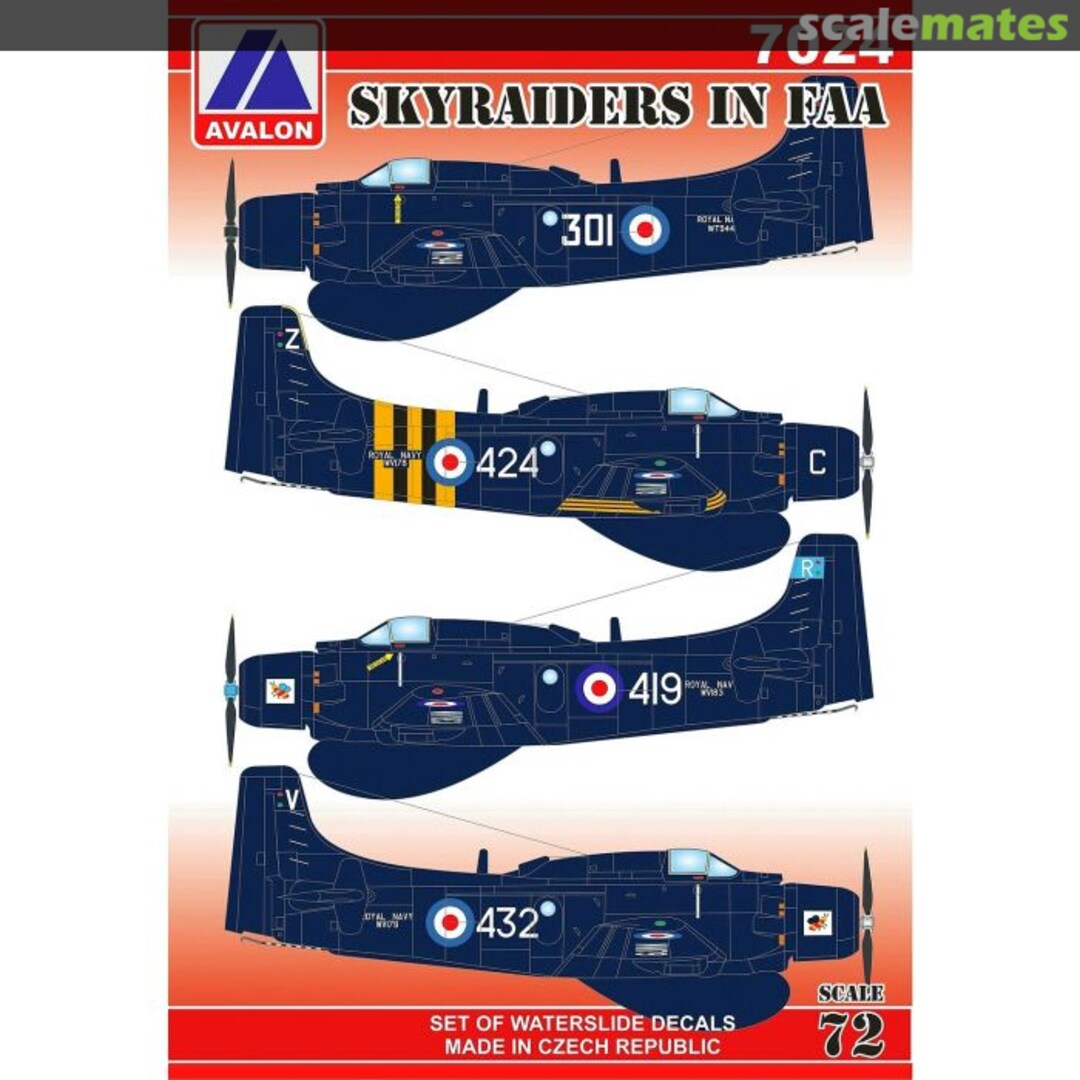 Boxart Skyraiders In FAA 7024 Avalon Decals Boxart Skyraiders In FAA 7024 Avalon Decals