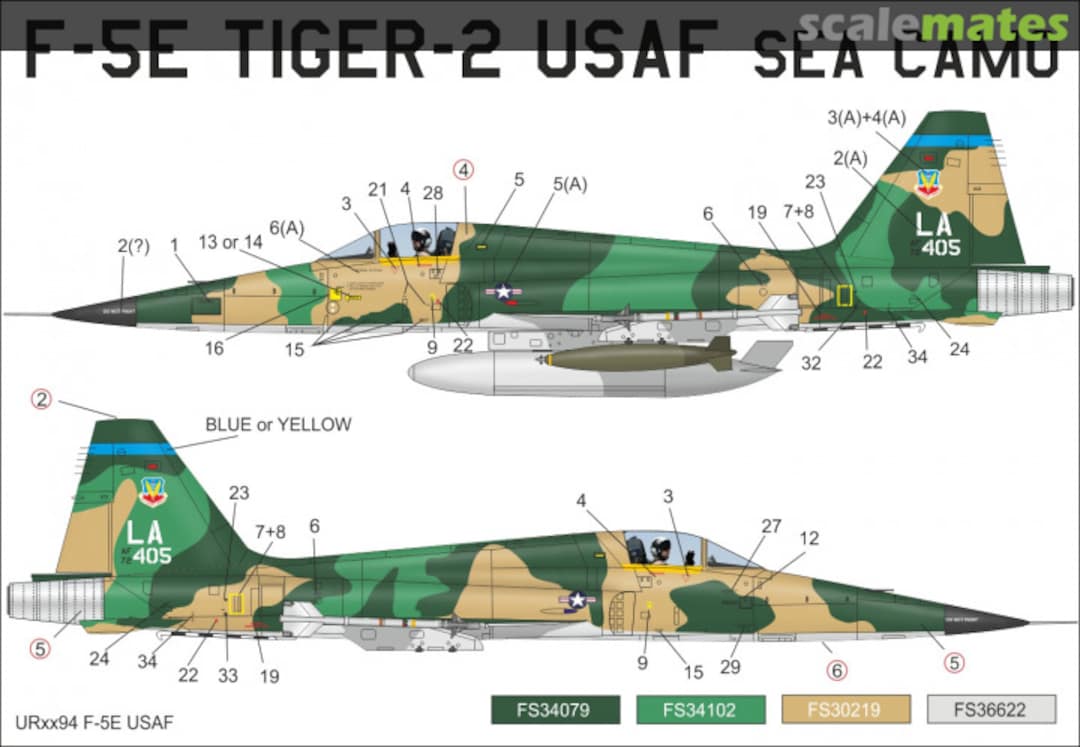 Boxart F-5E Tiger-II USAF UR7294 UpRise Decal Boxart F-5E Tiger-II USAF UR7294 UpRise Decal