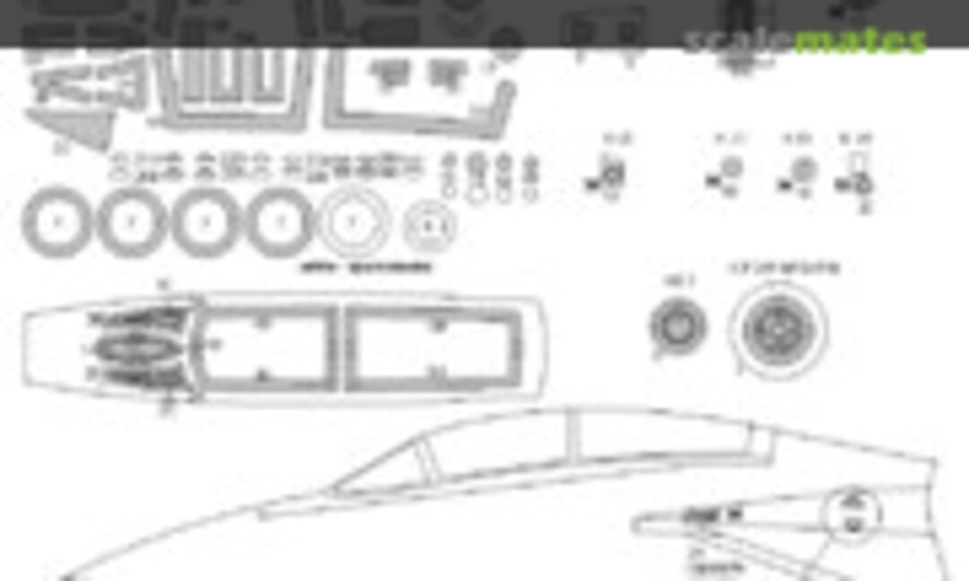 1:48 Grumman F-14A Tomcat (late model) BASIC kabuki masks (New Ware NWAM0938) NWAM0938