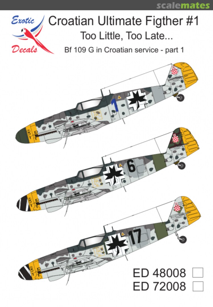 Boxart Croatian Ultimate Fighter #1 - Too Little, Too Late... ED72008 Exotic Decals Boxart Croatian Ultimate Fighter #1 - Too Little, Too Late... ED72008 Exotic Decals