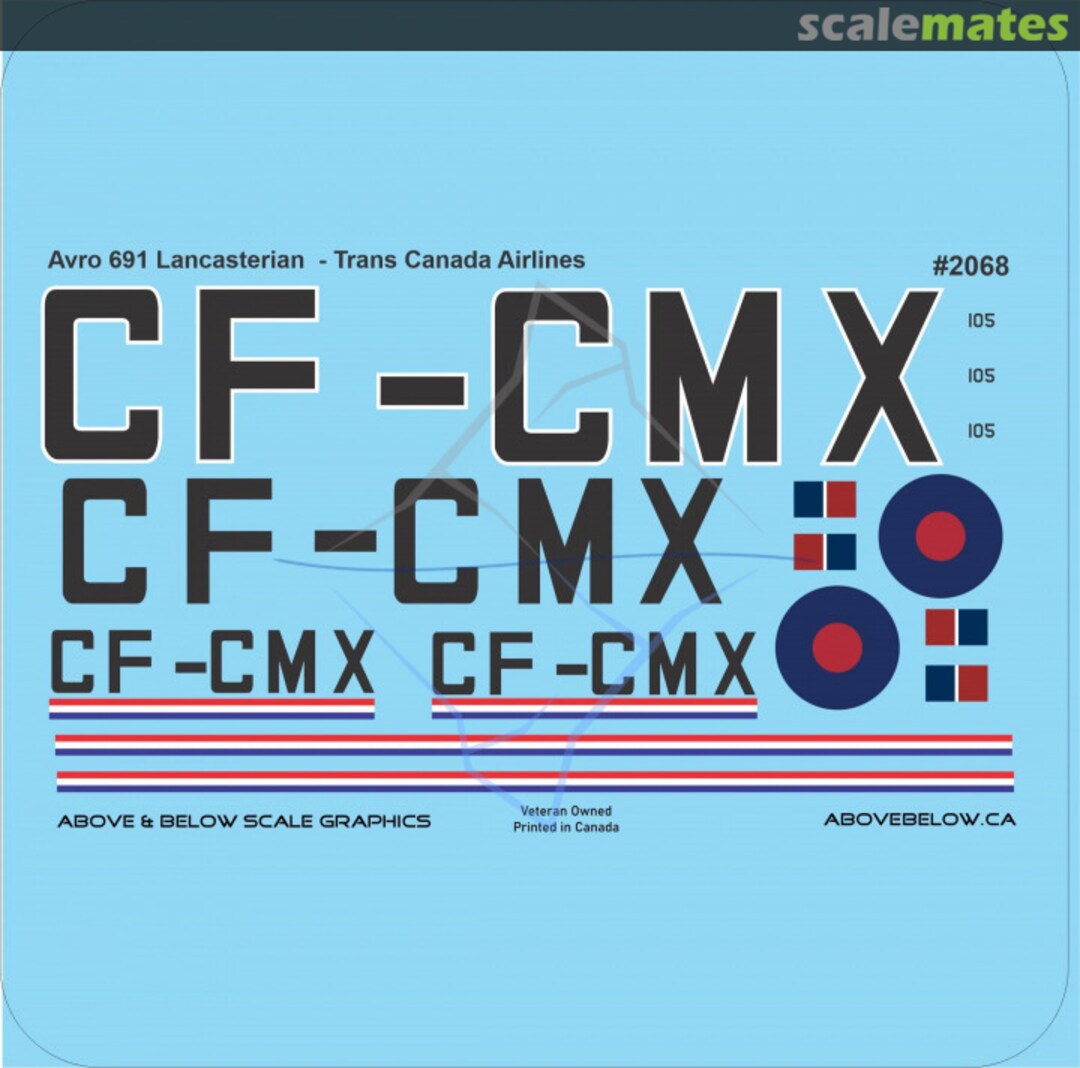 Boxart Avro 691 Lancastrian 2068 Above & Below Graphics Boxart Avro 691 Lancastrian 2068 Above & Below Graphics