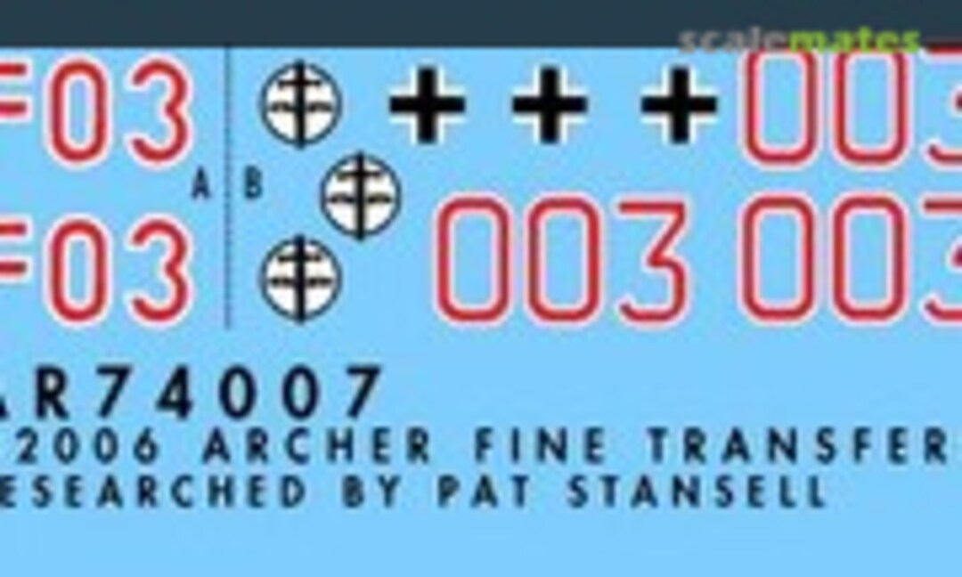 1:72 Tiger mix #4 (Archer AR74007) AR74007