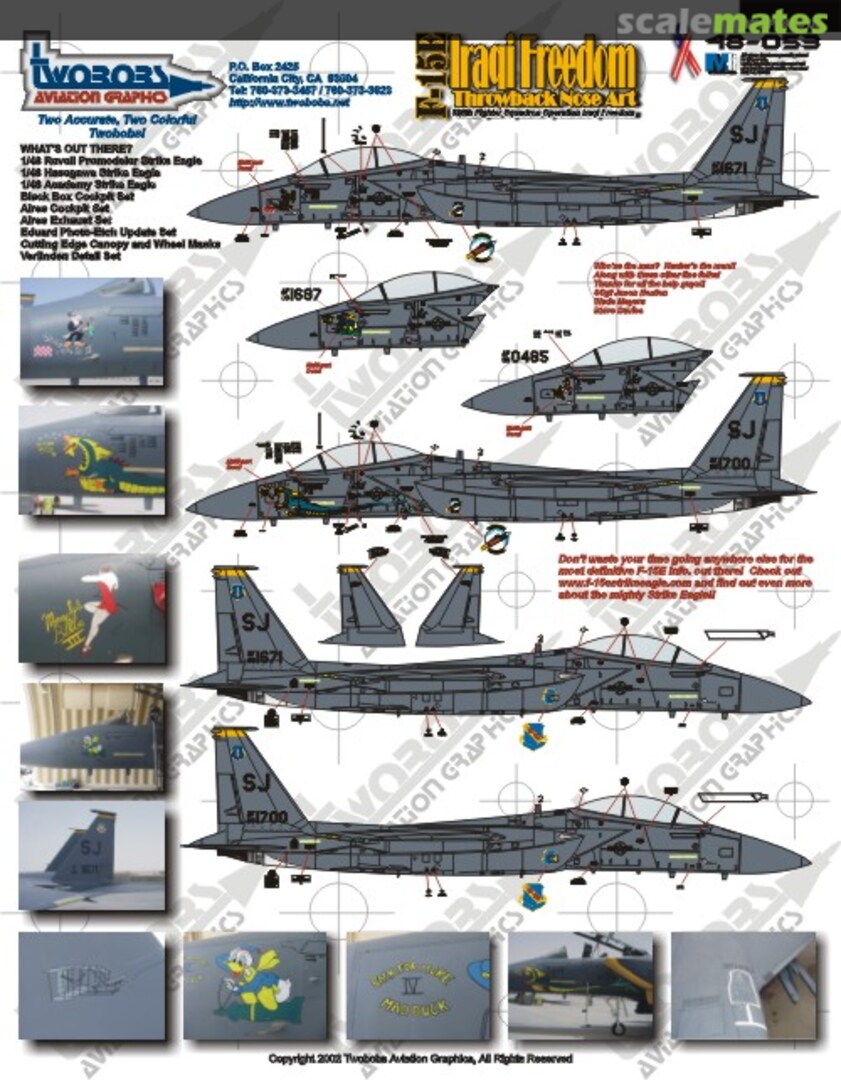 Boxart F-15E Iraqi Freedom Throwback Nose Art 48-053 TwoBobs Aviation Graphics Boxart F-15E Iraqi Freedom Throwback Nose Art 48-053 TwoBobs Aviation Graphics