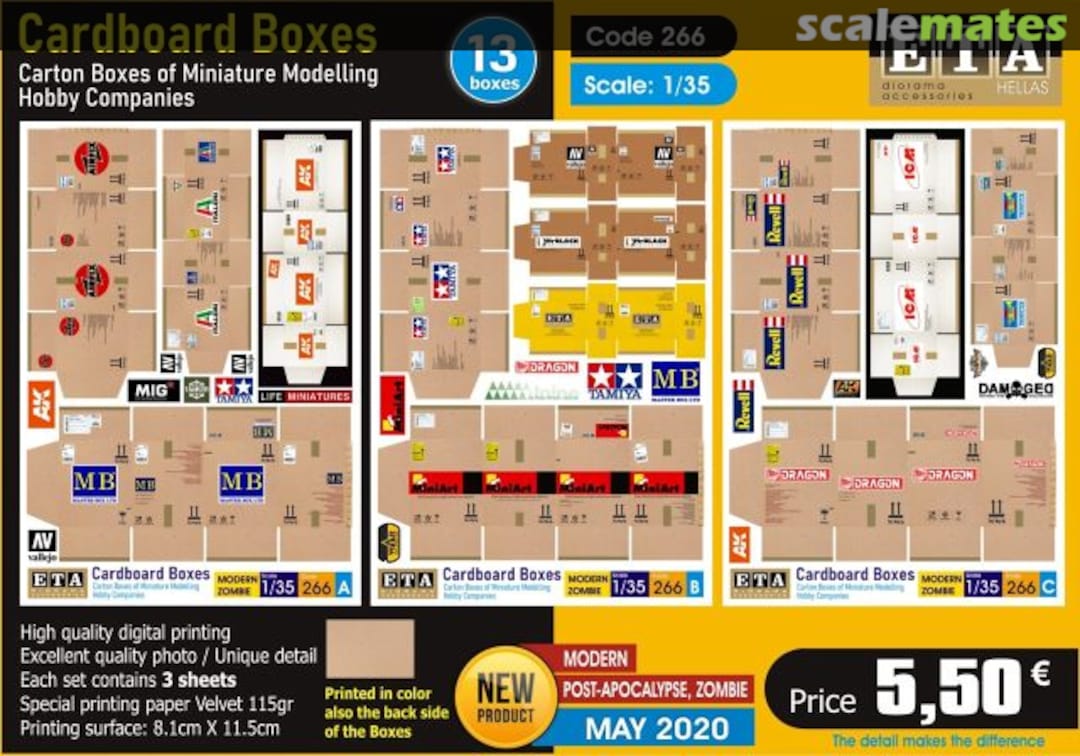 Boxart Cardboard boxes (13 Boxes) 266 ETA Diorama Accessories Boxart Cardboard boxes (13 Boxes) 266 ETA Diorama Accessories
