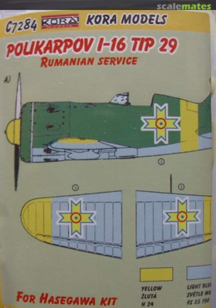 Boxart Polikarpov I-16 Tip 29 C7284 Kora Models Boxart Polikarpov I-16 Tip 29 C7284 Kora Models