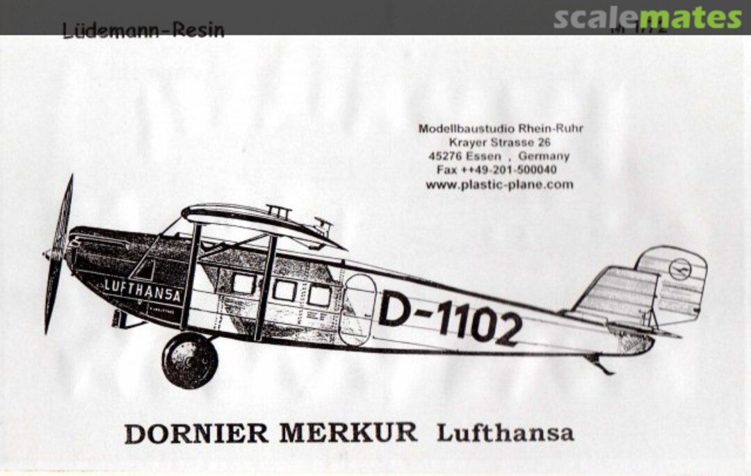 Boxart Dornier Merkur LR127 Lüdemann-Modellbau Boxart Dornier Merkur LR127 Lüdemann-Modellbau