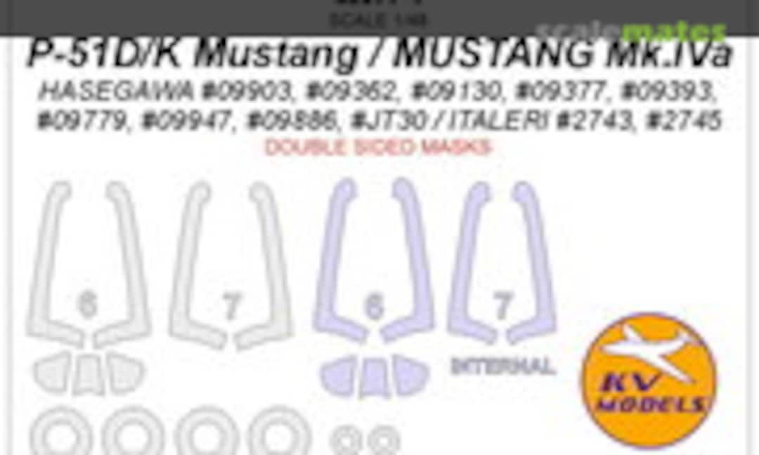 1:48 P-51D/K Mustang (Double sided masks) (KV Models 48077-1) 48077-1