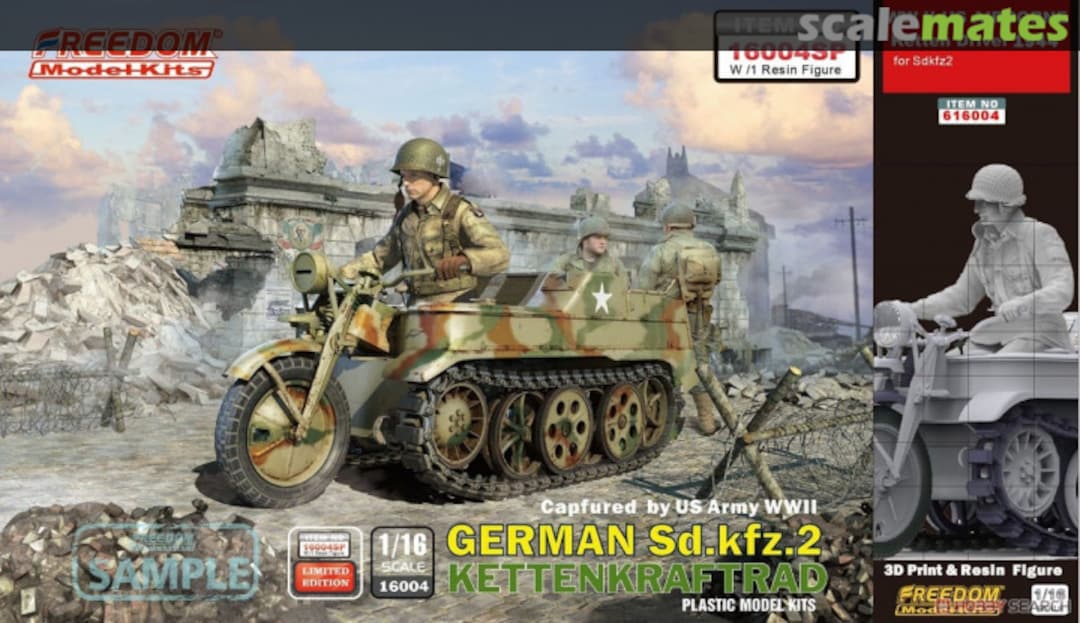 Boxart GERMAN Sd.kfz.2 Kettenkraftrad FRE16004SP Freedom Model Kits Boxart GERMAN Sd.kfz.2 Kettenkraftrad FRE16004SP Freedom Model Kits