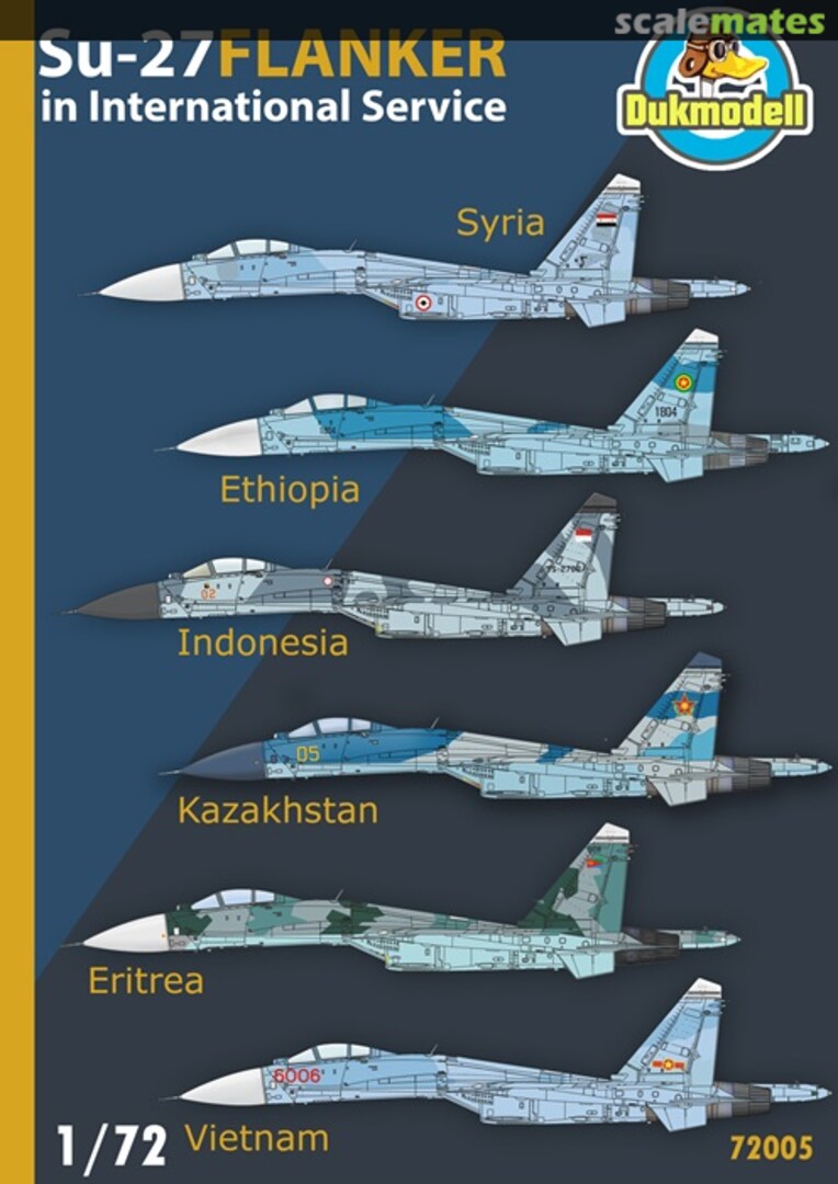 Boxart Su-27 FLANKER in International Service 1:72 D72005 Dukmodell Boxart Su-27 FLANKER in International Service 1:72 D72005 Dukmodell
