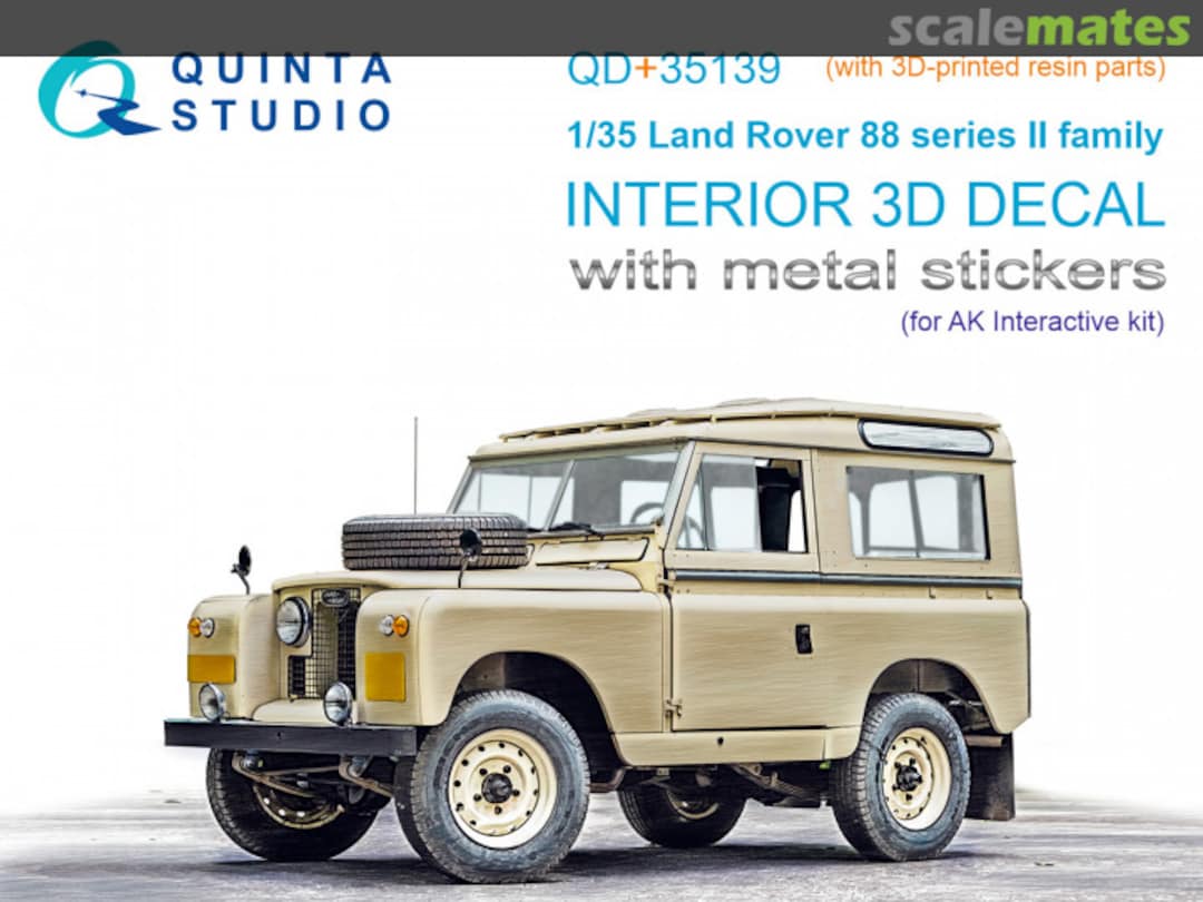 Boxart Land Rover 88 Series II Family interior 3D decals (with 3D-printed resin parts) QD+35139 Quinta Studio Boxart Land Rover 88 Series II Family interior 3D decals (with 3D-printed resin parts) QD+35139 Quinta Studio