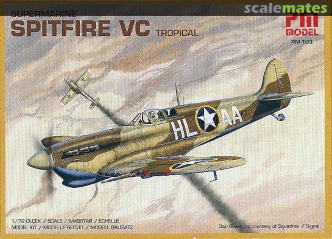 Boxart Supermarine Spitfire VC Tropical PM-103 PM Model Boxart Supermarine Spitfire VC Tropical PM-103 PM Model